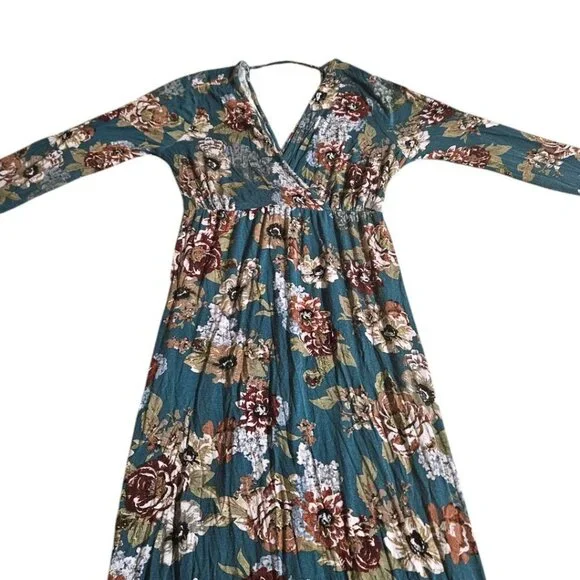 Wmns Motherhood Maternity by Jessica Simpson Floral Maternity Maxi Dress Sz M - Picture 4 of 9